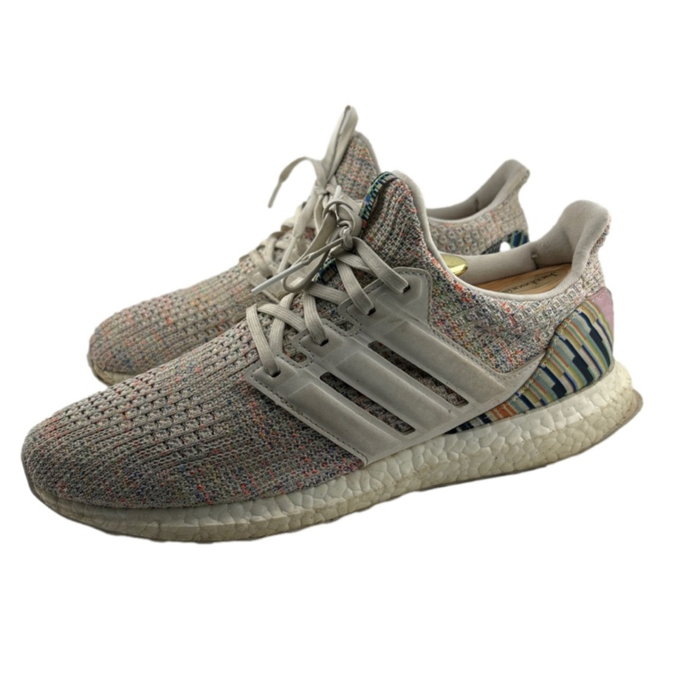Women's Adidas Ultra Boost Athletic Shoes Size 10 Beige Multi-color